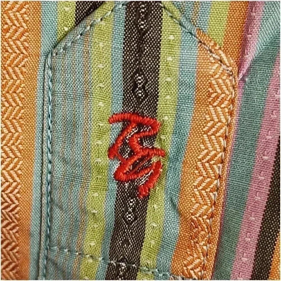 Robert Graham Long Sleeve Casual Shirt S Button-Up Collared Striped Cotton - Picture 8 of 8